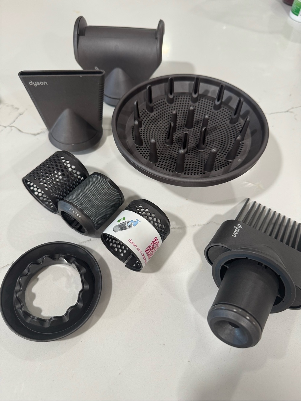 Dyson Professional Hair Dryer Attachment Set in Charcoal Gray